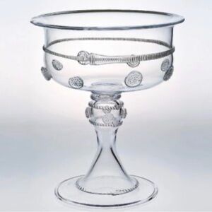 Hard to Find Juliska Amalia Clear Glass Footed Compote Dish MINT CONDITION NWT